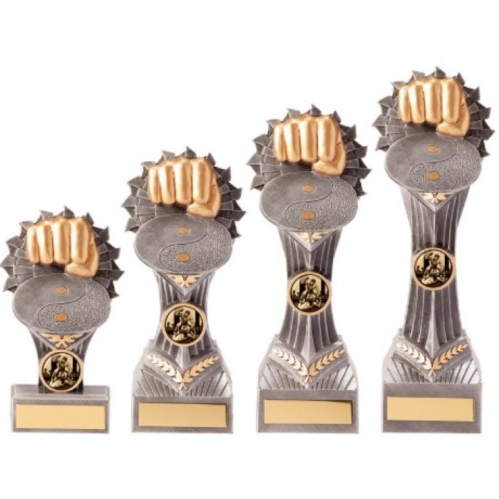 FALCON FIST MARTIAL ARTS RESIN TROPHY - 4 SIZES - 14CM - 24CM 